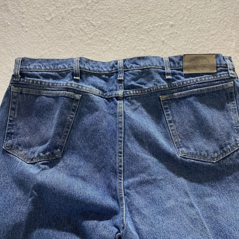 Cabela's Men's 905100D Blue Denim Jeans Size 44x32 Outdoor Work USA Style